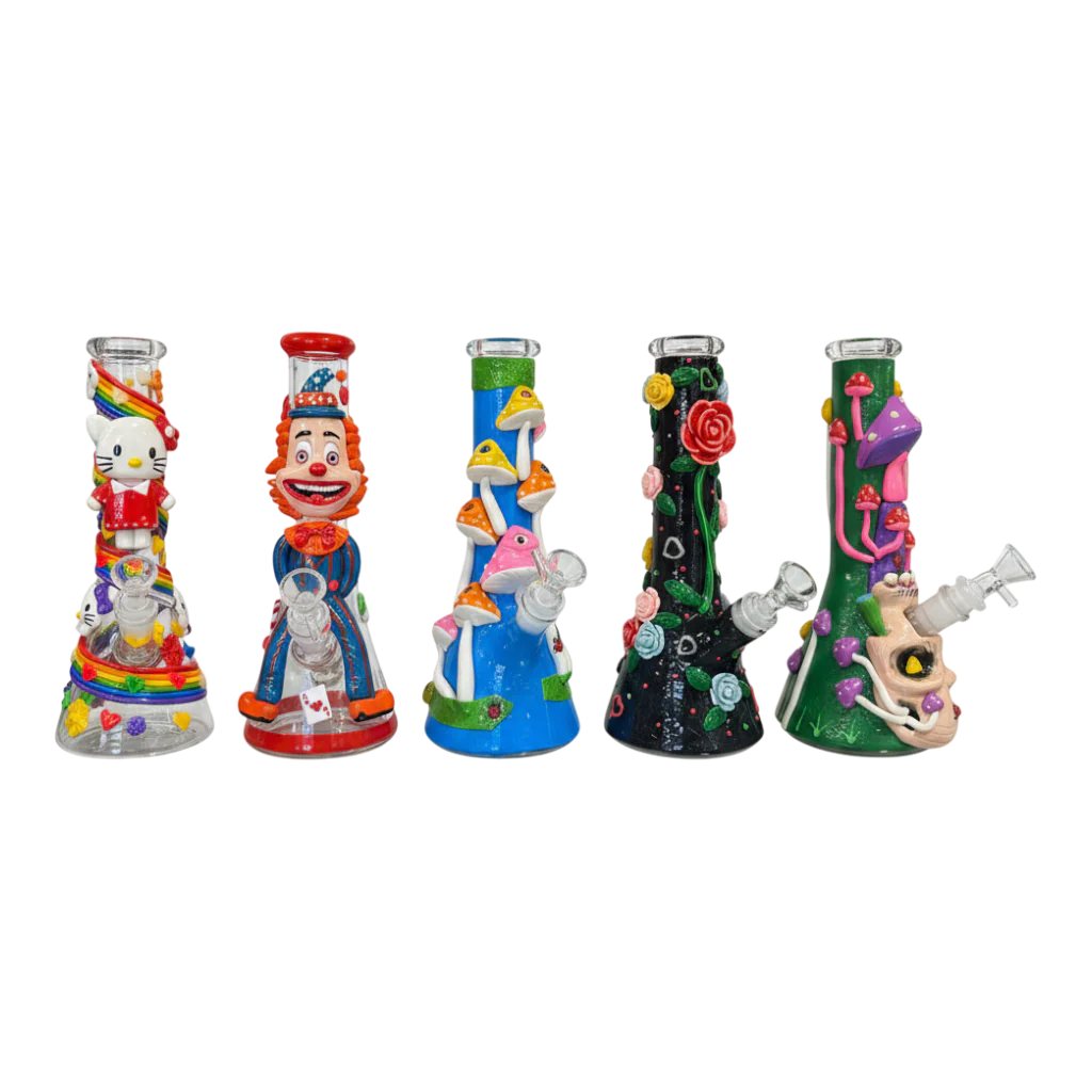 Glass 10" 3D Feature Beaker Water Pipe - China