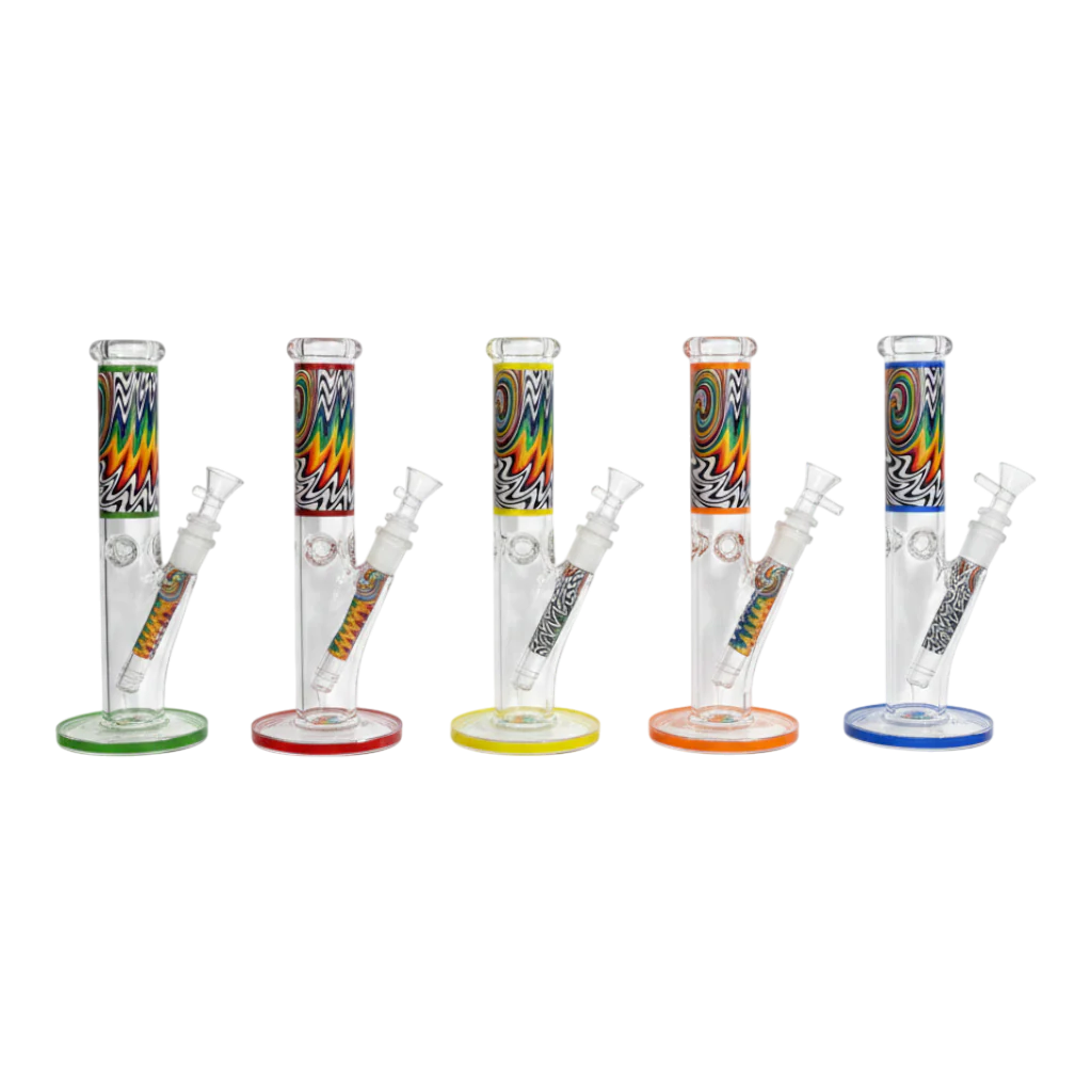 Glass 10" Straight Printed Water Pipe - China